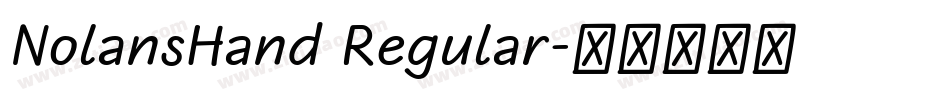 NolansHand Regular字体转换